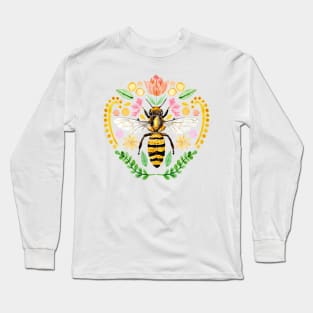 Bee Brocade Long Sleeve T-Shirt